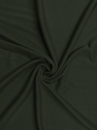 Buy dark-bottle-green Cotton Elastane Rib 2 Way Stretch Jersey Fabric