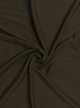 Buy dark-khaki Cotton Elastane Rib 2 Way Stretch Jersey Fabric