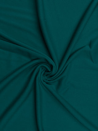 Buy dark-teal Cotton Elastane Rib 2 Way Stretch Jersey Fabric