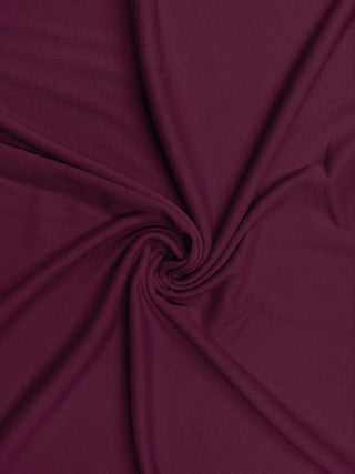 Buy deep-magenta Cotton Elastane Rib 2 Way Stretch Jersey Fabric
