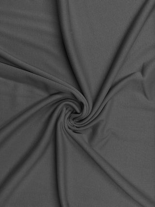 Buy grey Cotton Elastane Rib 2 Way Stretch Jersey Fabric