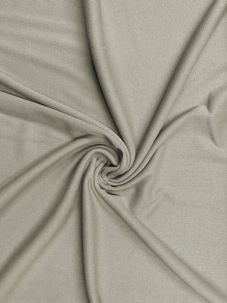 Buy silver Cotton Elastane Rib 2 Way Stretch Jersey Fabric