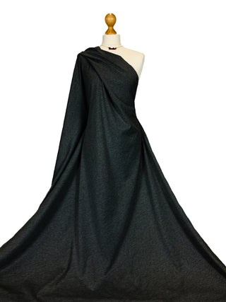 Buy dark-marl-grey Ponte Roma Stretch Jersey Fabric
