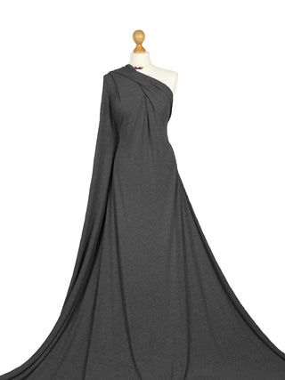 Buy dark-marl-grey Viscose Jersey 4 Way Stretch Fabric