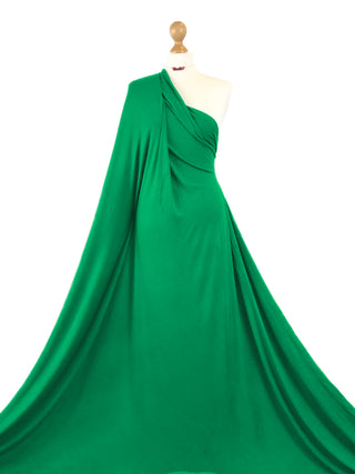 Buy emerald-green Viscose Jersey 4 Way Stretch Fabric