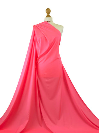 Buy flo-pink Shiny Swimwear 4 Way Stretch Fabric