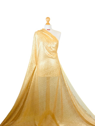 Buy gold-matt Sequin 2 Way Stretch Fabric