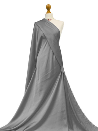 Buy grey Silky Satin Fabric