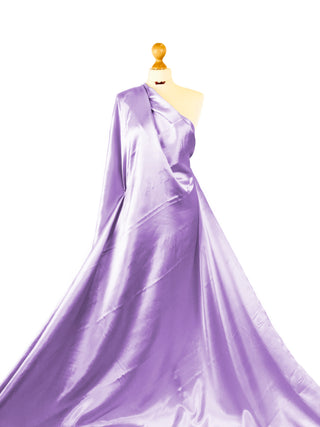 Buy lilac Polyester Satin Fabric