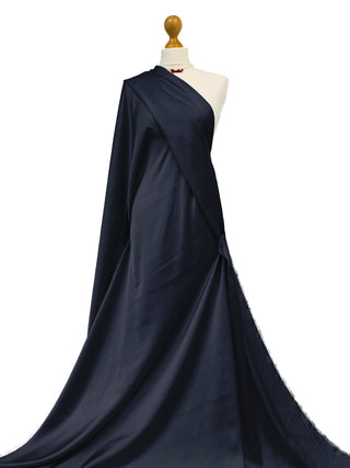 Buy navy-blue Silky Satin Fabric