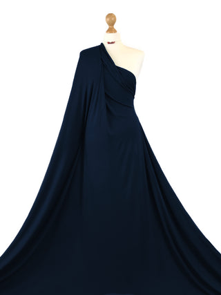 Buy navy-blue Viscose Jersey 4 Way Stretch Fabric