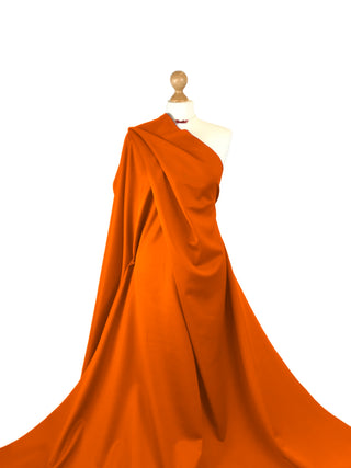 Buy orange Scuba Jersey 4 Way Stretch Fabric