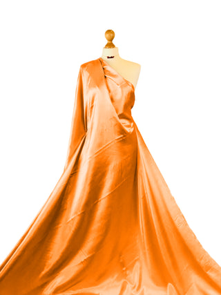 Buy orange Polyester Satin Fabric