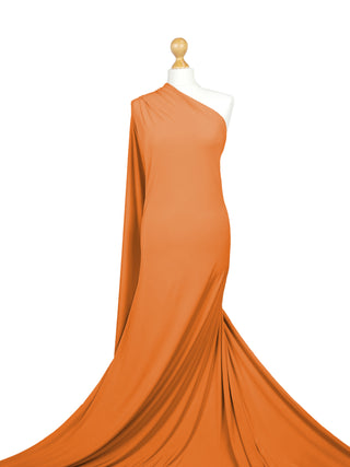 Buy orange Soft Touch Jersey 4 Way Stretch Fabric