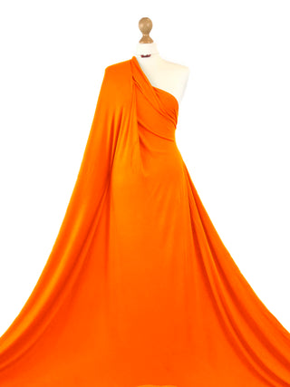 Buy orange Viscose Jersey 4 Way Stretch Fabric