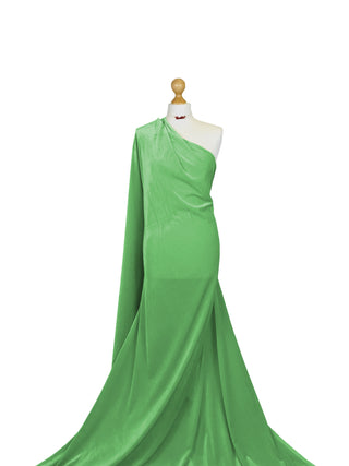 Buy pastel-green Velour Velvet 4 Way Stretch Fabric