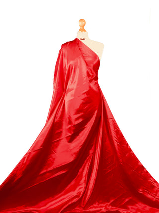 Buy red Polyester Satin Fabric