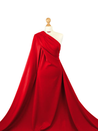 Buy red Scuba Jersey 4 Way Stretch Fabric
