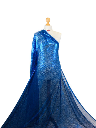 Buy royal-blue Sequin 2 Way Stretch Fabric