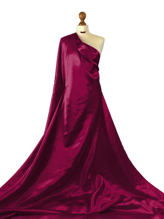 Buy red-wine Polyester Satin Fabric