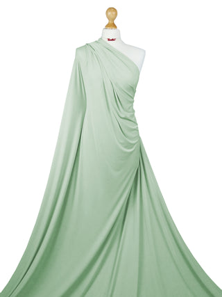 Buy sage-green Soft Touch Jersey 4 Way Stretch Fabric