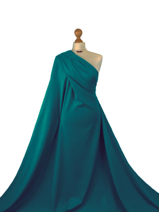 Buy teal Scuba Crepe 4 Way Stretch Jersey Fabric