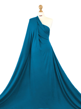Buy teal Viscose Jersey 4 Way Stretch Fabric