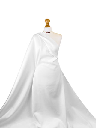 Buy white Scuba Jersey 4 Way Stretch Fabric