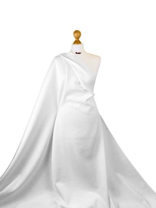 Buy white Scuba Crepe 4 Way Stretch Jersey Fabric