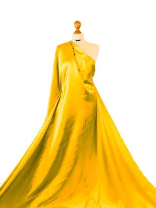 Buy yellow Polyester Satin Fabric